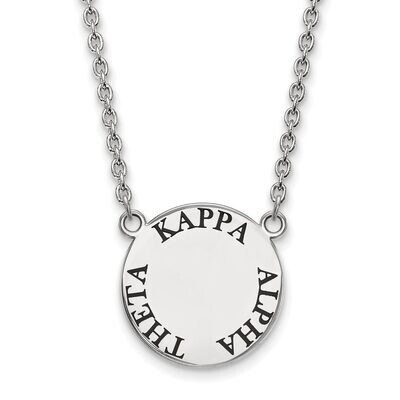 Kappa Alpha Theta Small Enameled Pendant with 18 Inch Chain Sterling Silver SS015KAT-18, MPN: SS015…