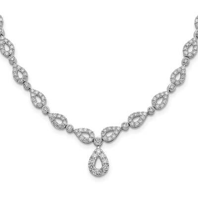 Si1/Si2, G H I, Lab Grown Diamond Teardrop Necklace 14k White Gold PM7450-275-WLG, MPN: PM7450-275-…