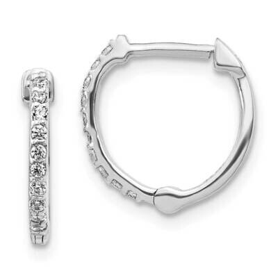 Hoop Earrings 14k White Gold Diamond EM5353-020-WA, MPN: EM5353-020-WA, 883957206196