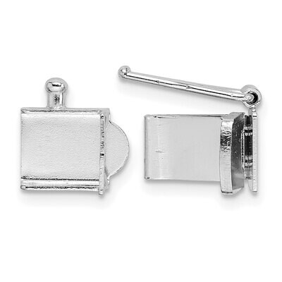 Push Bar Box Clasp 14k White Gold WG1855, MPN: WG1855,