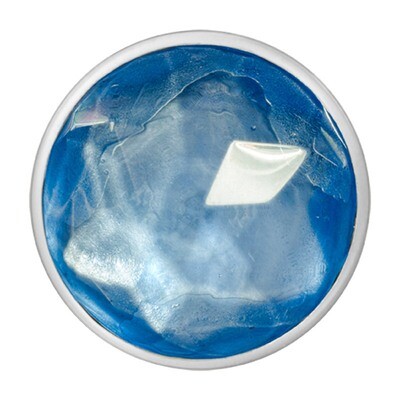 Nikki Lissoni Faceted Light Blue Glass Silver-Plated 33mm Coin C1367SM, MPN: C1367SM, 8718627469149