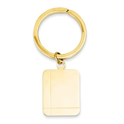 Rectangle Disc Key Ring 14k Gold MC324, MPN: MC324, 883957478364