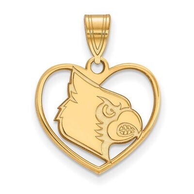 University of Louisville Pendant in Heart Gold-plated Silver GP052UL, MPN: GP052UL, 886774948201