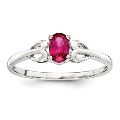 Ruby July Ring Sterling Silver QBR20JUL, MPN: QBR20JUL, 883957431734