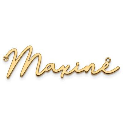 Polished Bathinda Font Name Plate 14k Gold XNA1295Y, MPN: XNA1295Y,