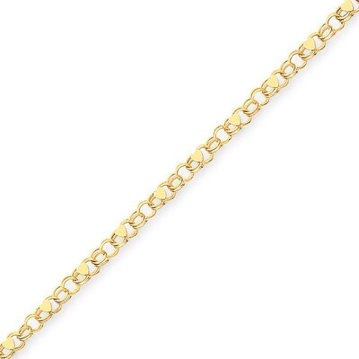 Double Link Heart Charm Bracelet 7 Inch 14k Gold DO499-7, MPN: DO499-7, 886774095042