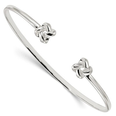 Love Knot Cuff Bracelet Sterling Silver Polished QB1214, MPN: QB1214, 191101177767