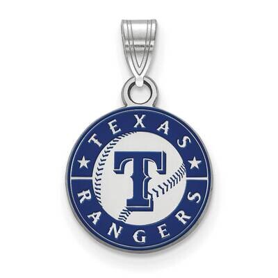 MLB Texas Rangers Small Enamel Pendant Sterling Silver Rhodium-plated SS022RAN, MPN: SS022RAN, 1911…