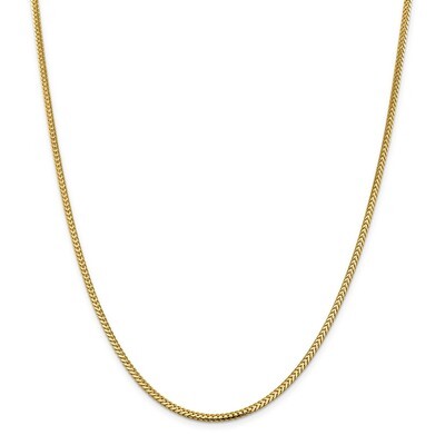16 Inch 2.3mm Franco Chain 14k Gold FRA070-16, MPN: FRA070-16, 883957107912