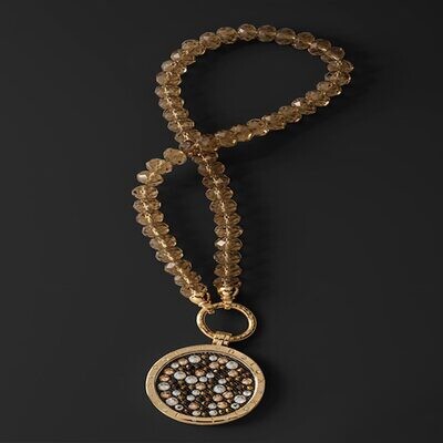 Nikki Lissoni 33mm Coin Inside 35mm Pendant On 48cm Length Chain with Deluxe Gift Box Bag &amp; Pouch S…