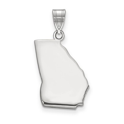 Georgia  State Pendant Charm 14k White Gold Engravable XNA707W-GA, MPN: XNA707W-GA, 886774753423