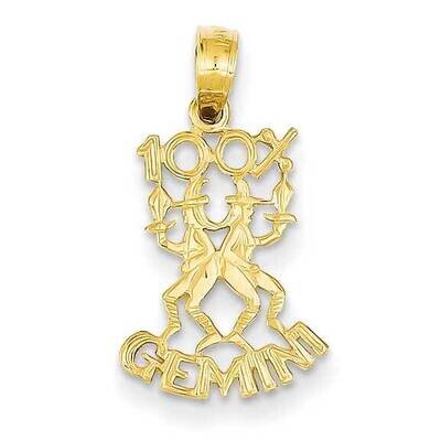 100% Gemini Pendant 14k Gold D4056, MPN: D4056, 637218031603