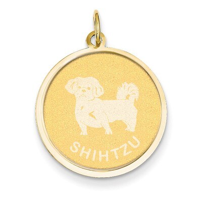 Shih Tzu Disc Charm 14k Gold XAC878, MPN: XAC878, 886774123059