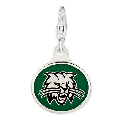 Enamel Ohio University with Lobster Clasp Charm Sterling Silver QCC1136