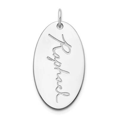 Oval Script Name Charm 10k White Gold 10XNA973W, MPN: 10XNA973W, 191101991059