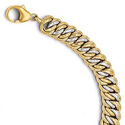 Leslie&#39;s Rhodium-plated Fancy Link Bracelet 8 Inch - 14k Gold HB-LF422-8, MPN: LF422-8, 886774963112