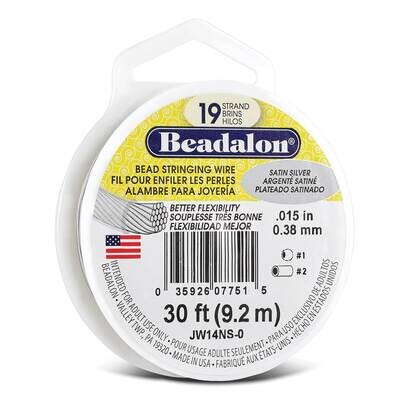 Beadalon 19 Satin Silver Color .015in Diameter 30 Feet Strand Wire CRD859/15, MPN: CRD859/15, 35926…