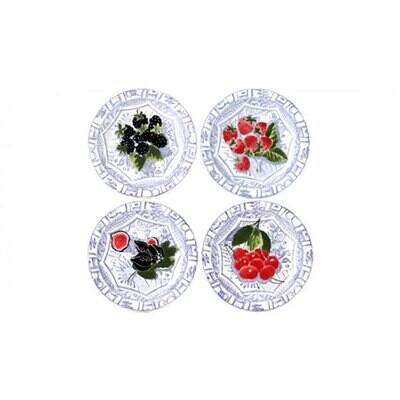 Gien Oiseau Blue Fruits Canape Plates Assorted 1292B4BX50, MPN: 1292B4BX50, 840769099279