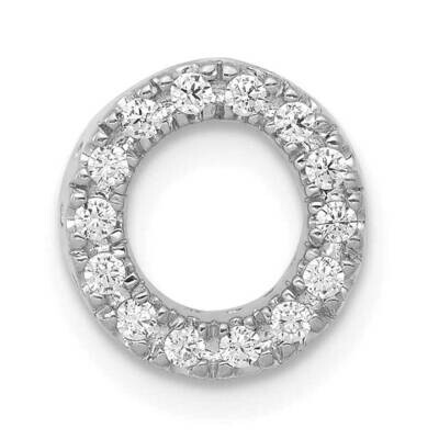 Initial O Charm 14k White Gold Diamond PM5221O-013-WA, MPN: PM5221O-013-WA, 196904084304
