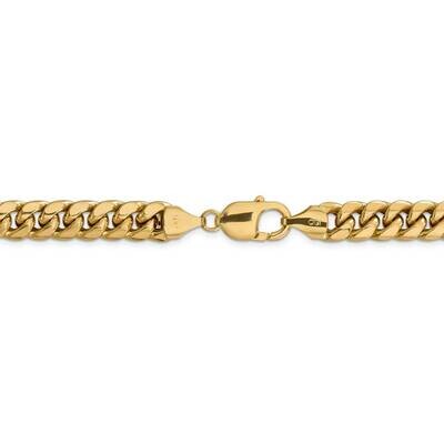 28 Inch 9.3mm Semi-Solid Miami Cuban Chain 14k Yellow Gold BC157-28, MPN: BC157-28, 886774569567