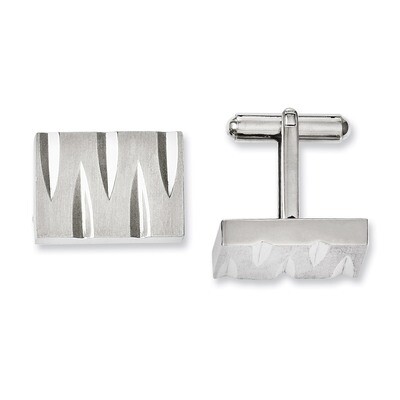 Brushed &amp; Polished Cufflinks - Stainless Steel SRC235 by Chisel, MPN: SRC235, 886774973586