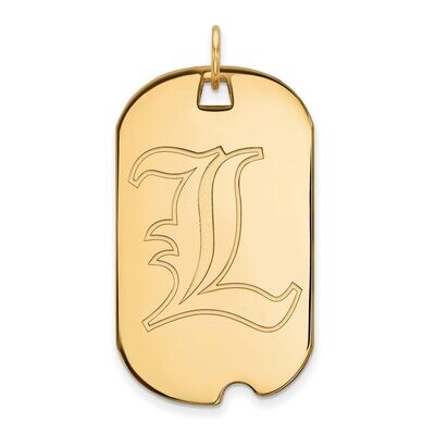 University of Louisville Large Dog Tag 14k Yellow Gold 4Y022UL, MPN: 4Y022UL, 886774876474