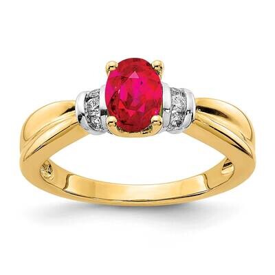 Diamond &amp; Ruby Ring 14k Gold Rhodium Plated RM5762-RU-010-YA, MPN: RM5762-RU-010-YA, 883957979120