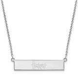 University of Nebraska Small Bar Necklace Sterling Silver Rhodium-plated SS098UNE-18, MPN: SS098UNE…