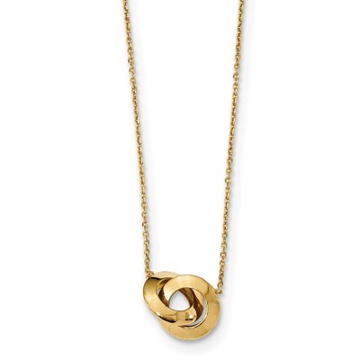 17 Inch Fancy 16 inch with 1 inch extender Necklace 14k Gold Polished SF2548-16, MPN: SF2548-16, 19…
