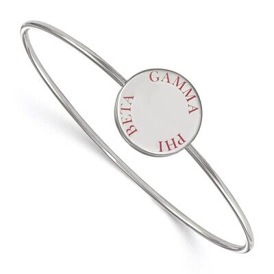 Gamma Phi Beta Enameled Slip-on Bangle Sterling Silver SS021GPB-7, MPN: SS021GPB-7, 886774603537