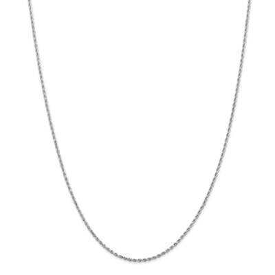 1.5mm Diamond-Cut Rope Chain 20 Inch 10k White Gold 10K012W-20, MPN: 10K012W-20, 191101727580