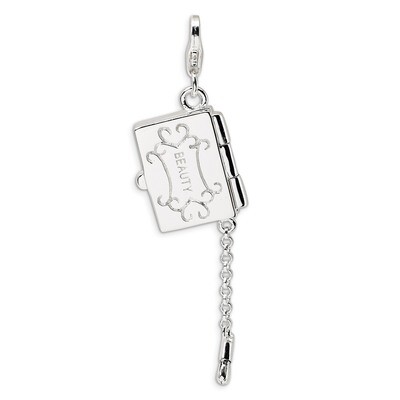 Eyeshadow Compact Charm Sterling Silver Enameled QCC251 by Amore La Vita, MPN: QCC251, 883957332086