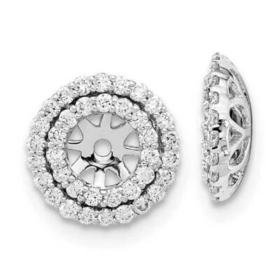 Diamond Earring Jackets 14k White Gold EM8576-037-WA, MPN: EM8576-037-WA, 883957972664