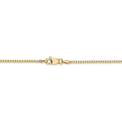 22 Inch 1.3mm Box Chain 14k Yellow Gold BOX125-22, MPN: BOX125-22, 886774614502