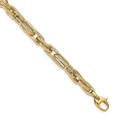 Leslie&#39;s Textured Bracelet 14k Gold Polished HB-LF1330-7.5, MPN: LF1330-7.5, 191101745287