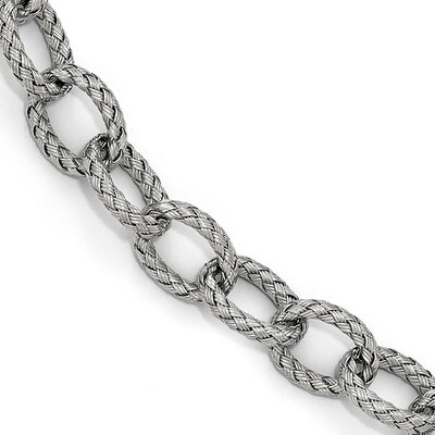Leslie&#39;s Woven Link Bracelet-Fancy Spring Ring 7.5 Inch Sterling Silver HB-QLF532-7.5, MPN: QLF532-…