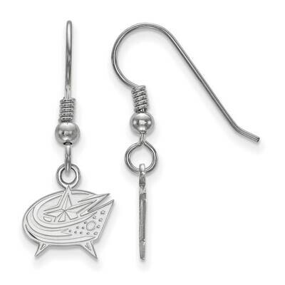 Columbus Blue Jackets Extra-Small Dangle Earrings Wire Sterling Silver Rhodium-plated SS018BJA, MPN…