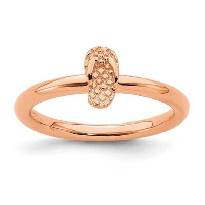 Pink-plated Flip Flop Ring Sterling Silver QSK1965, MPN: QSK1965, 191101722776