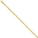 4.5mm Hand-Polished Fancy Link Chain 9 Inch 14k Gold LK302-9, MPN: LK302-9, 191101650802