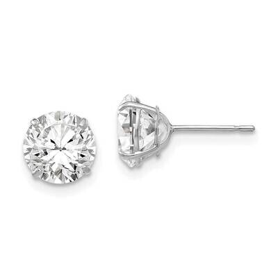 7mm Round CZ Diamond Post Earrings 14k White Gold XD30WCZ, MPN: XD30WCZ, 191101800917
