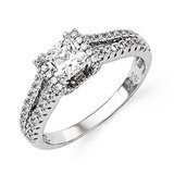 Ring Sterling Silver &amp; Cubic Zirconia QMP1357, MPN: QMP1357, 191101470745