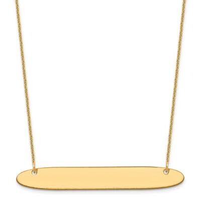 Polished Oblong Blank Bar Necklace 14k Gold Large XNA1209Y, MPN: XNA1209Y,