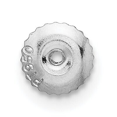 2 Hole Threaded Earring Back Setting Platinum PL676, MPN: PL676,
