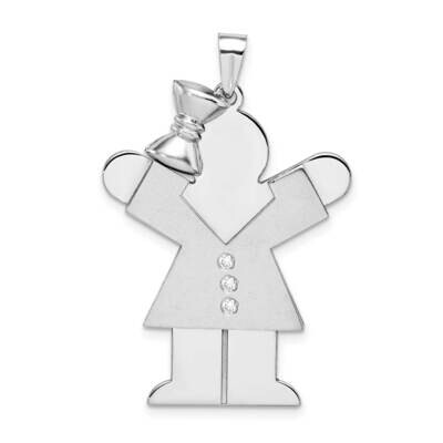 A Diamond Kid Pendant 14k White Gold XK441A, MPN: XK441A, 883957236841