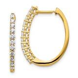 SI1/SI2 G H I Hinged Hoop Earrings 14k Yellow Gold Lab Grown Diamond EM5412-075-YLG, MPN: EM5412-07…