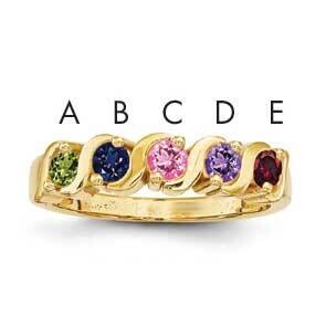 Genuine 5 Stone Mother&#39;s Ring 14k Gold XMR11/5GY, MPN: XMR11/5GY, 883957151465