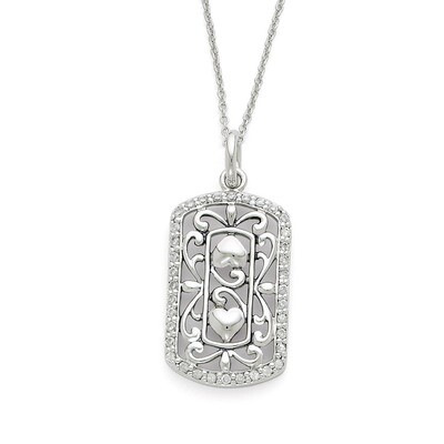 Thankful For You 18 Inch Necklace Sterling Silver with Diamonds QSX309, MPN: QSX309, 883957319766