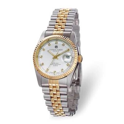 Charles Hubert Two-Tone White Dial Watch Stainless Steel XWA6360, MPN: XWA6360, 848870009699