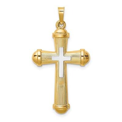 Hollow Polished Cross with Center Cross 14k Two-tone Gold XR1829, MPN: XR1829, 883957603674