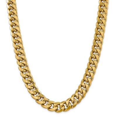 26 Inch 15mm Hollow Chain Miami Cuban 14k Gold BC165-26, MPN: BC165-26, 886774564258